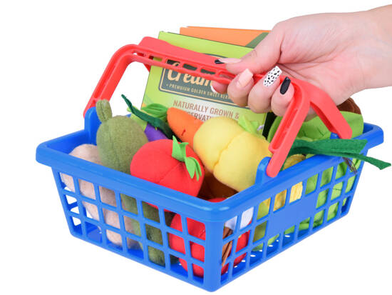 Set of grocery products, shopping basket with vegetables ZA5245