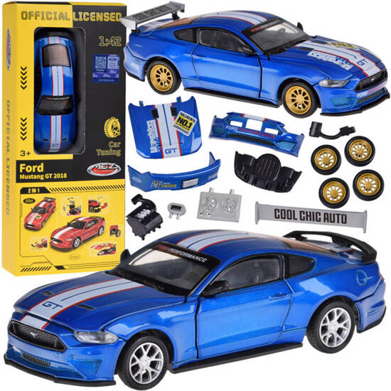 Set of metal car TUNING licensed Ford Mustang GT 1:42 ZA5057