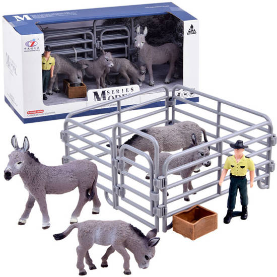 Set of pet figurines Goat Donkey ZA2988