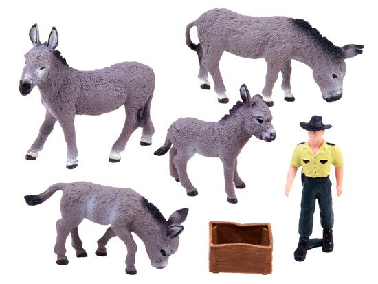 Set of pet figurines Goat Donkey ZA2988