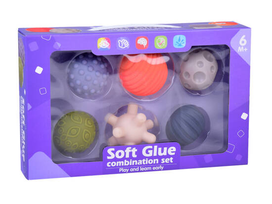 Set of rubber sensory balls 6 pcs ZA4470