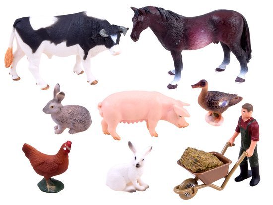 Set painted Farmer Farm Animals ZA2994