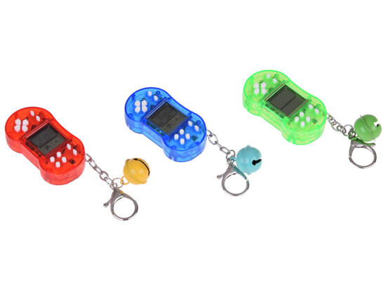 Small Keychain Console with Bell - RETRO travel games for children GR0688