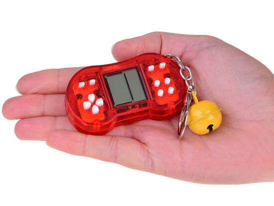 Small Keychain Console with Bell - RETRO travel games for children GR0688