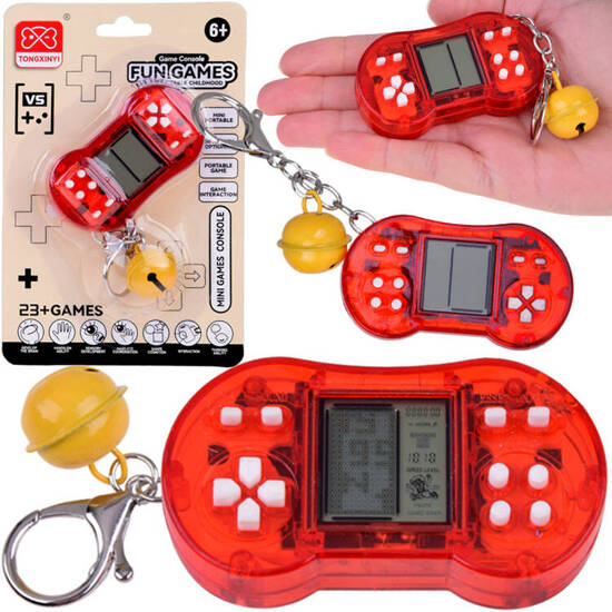 Small Keychain Console with Bell - RETRO travel games for children GR0688