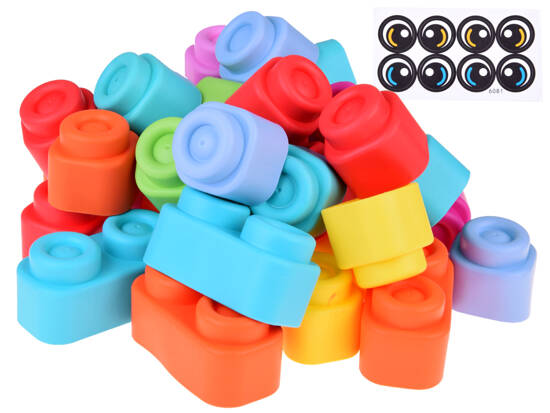 Soft rubber blocks 36 pieces colorful for toddlers ZA5367