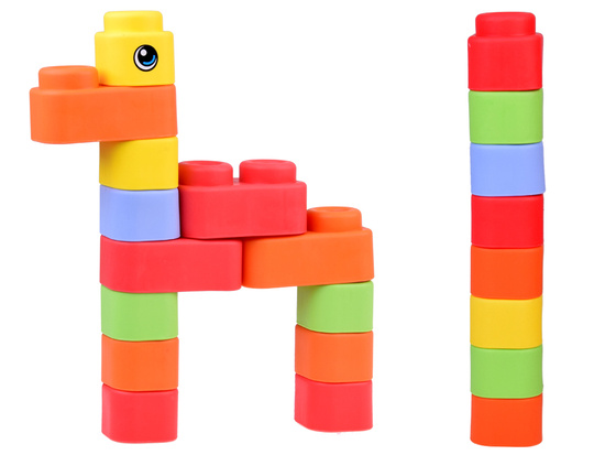 Soft rubber blocks 36 pieces colorful for toddlers ZA5367