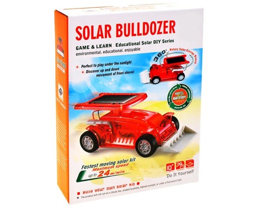 Solar SOLAR BULLDOZER set make toy car ZA1845