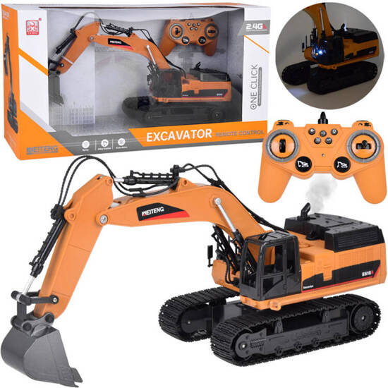 Solid Excavator on tracks effect Smoke Sound LED Light + Remote Control RC0698