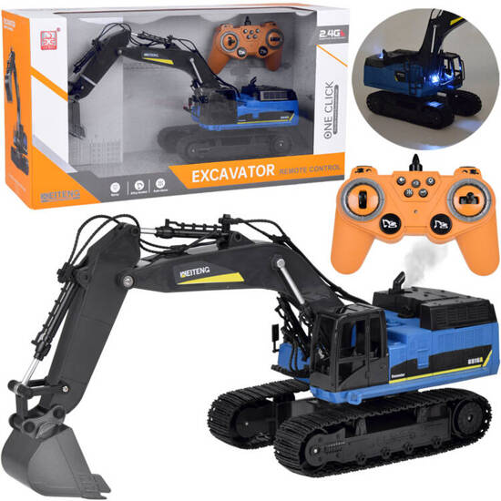 Solid Excavator on tracks effect Smoke Sound LED Light + Remote Control RC0698