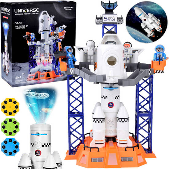 Space Station Rocket Shuttle Projector Set + Figures ZA5455