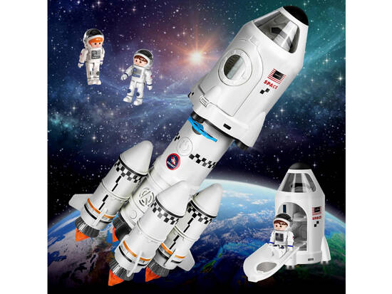 Space Station Rocket Shuttle Projector Set + Figures ZA5455