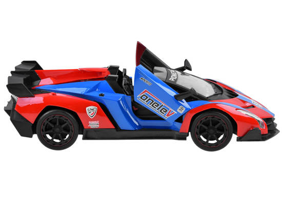 Sports car with opening door + RC0583 remote control