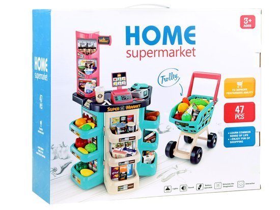 Supermarket + shopping cart big set ZA3174