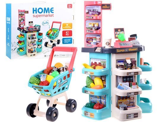 Supermarket + shopping cart big set ZA3174