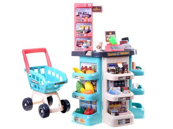 Supermarket + shopping cart big set ZA3174