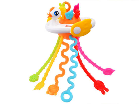 Swan rattle, teether, sensory toy ZA4640