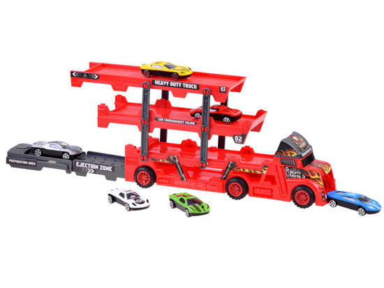 TIR tow truck + 6 cars, spring, ZA3774 launcher