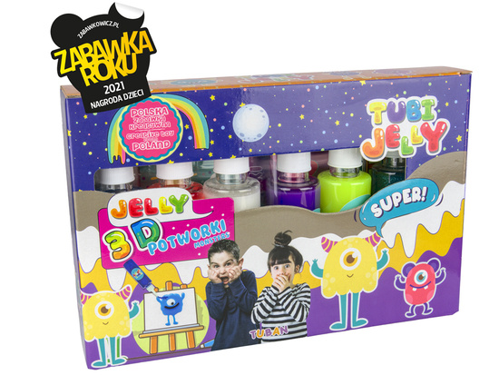 TUBAN creative set Tubi Jelly gel figures Monsters 6 colors ZA5537