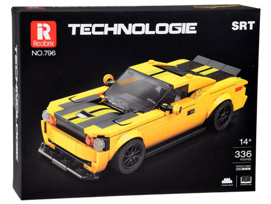 Technical blocks 336-pieces + stickers Yellow Sports Car ZA5260