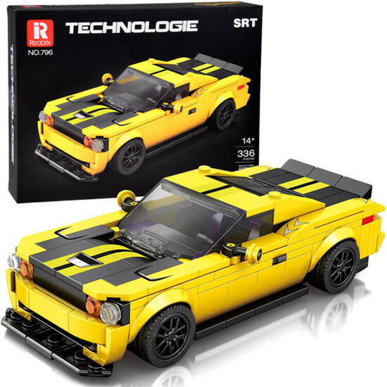 Technical blocks 336-pieces + stickers Yellow Sports Car ZA5260