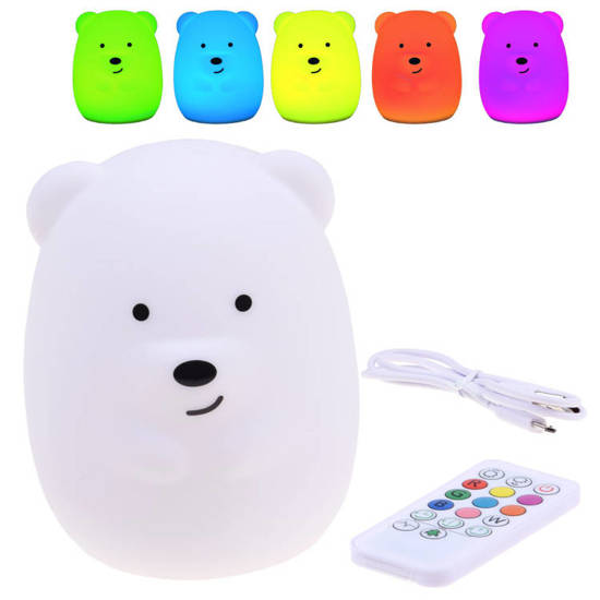 Teddy Bear Silicone LED bedside lamp + ZA3294 remote control