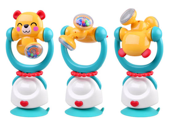 Teddy bear rattle 2in1 Suction cup for chair ZA4535