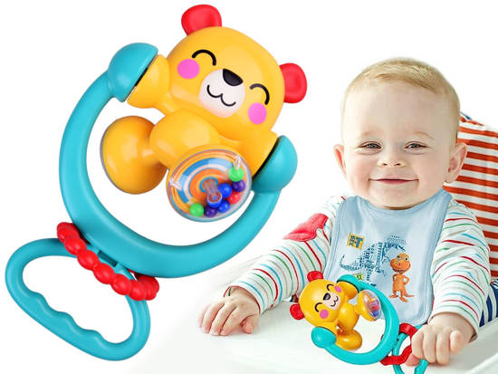 Teddy bear rattle 2in1 Suction cup for chair ZA4535