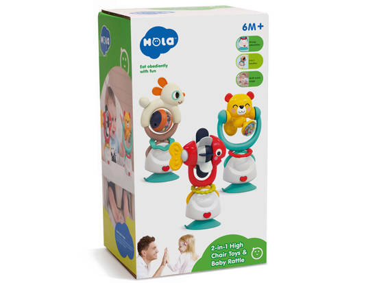 Teddy bear rattle 2in1 Suction cup for chair ZA4535