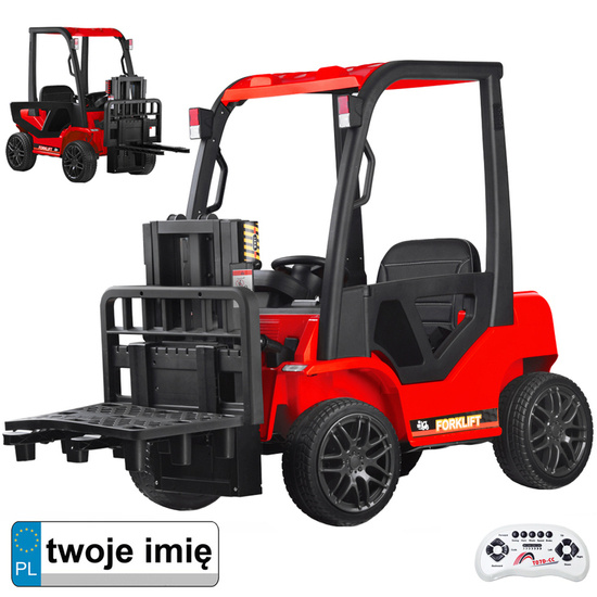 The car is powered by a battery FORKLIFT TRUCK with a remote control PA0255