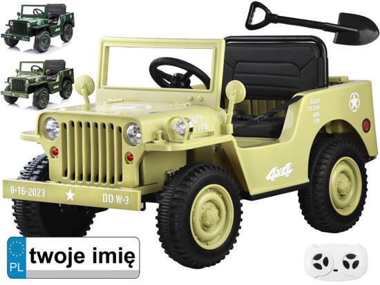 The car is powered by the Military Willys battery + PA0263 remote control