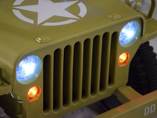 The car is powered by the Military Willys battery + PA0263 remote control