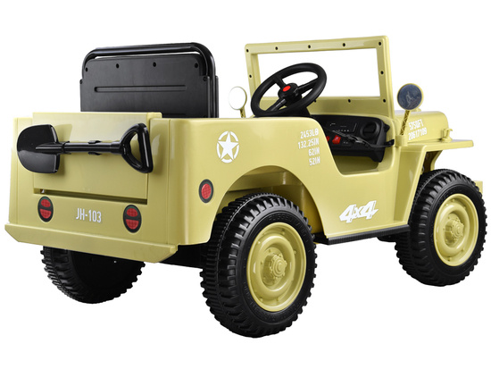 The car is powered by the Military Willys battery + PA0263 remote control