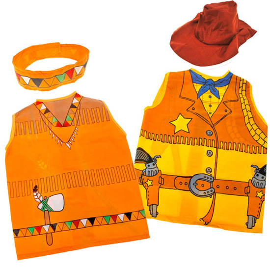 The policeman costume costume Indian Cowboy Knight ZA1214