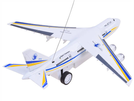 The remote-controlled plane operates on the RC0574