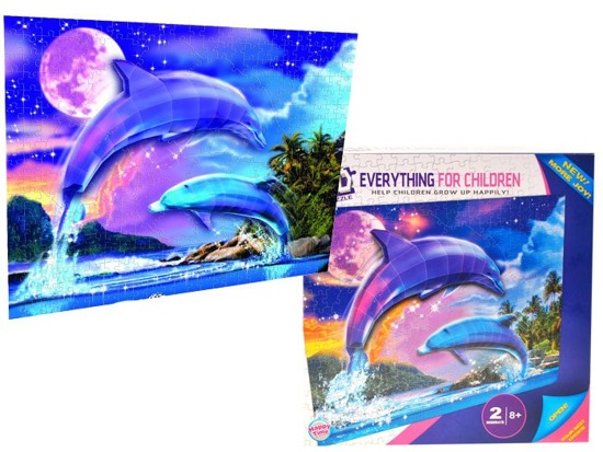Three-dimensional spatial puzzle dolphins ZA1352