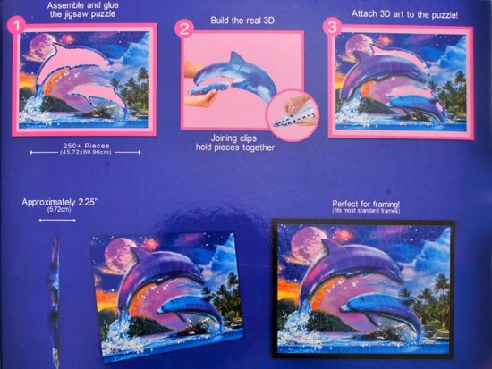 Three-dimensional spatial puzzle dolphins ZA1352