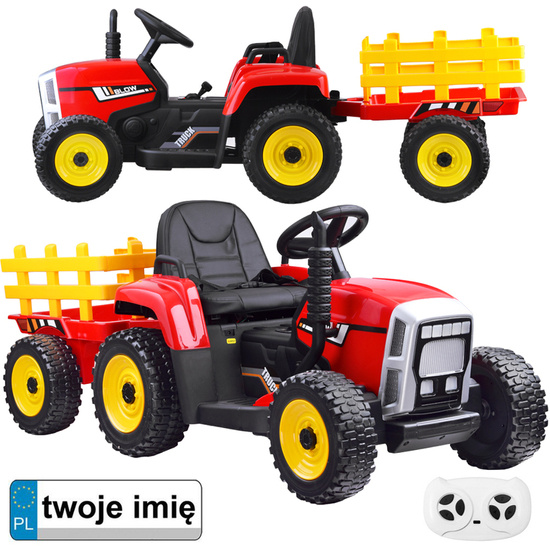 Tractor with a trailer for a battery + PA0242 remote control