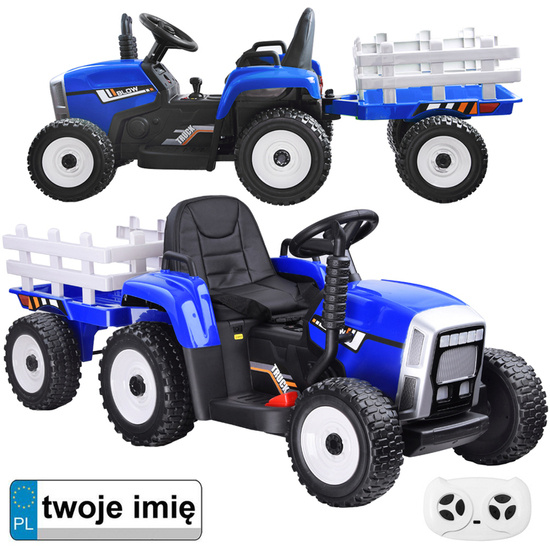 Tractor with a trailer for a battery + PA0242 remote control