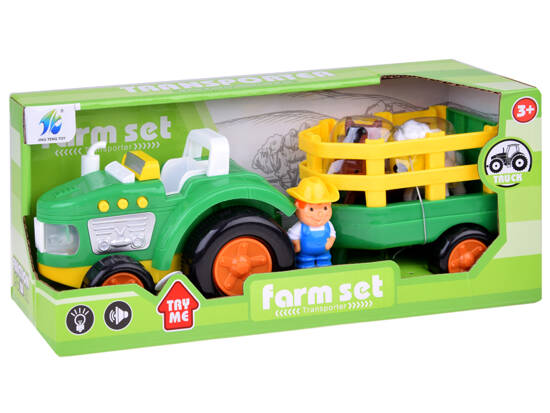 Tractor with trailer Farmer and animals sound + light ZA5390