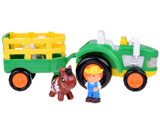 Tractor with trailer Farmer and animals sound + light ZA5390