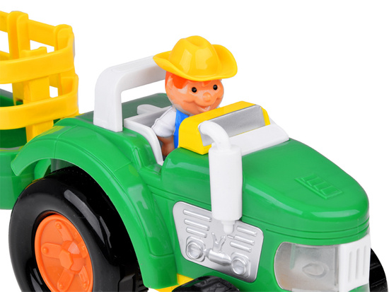 Tractor with trailer Farmer and animals sound + light ZA5390