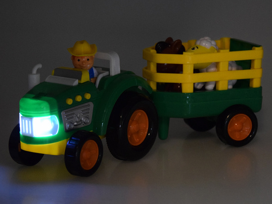 Tractor with trailer Farmer and animals sound + light ZA5390