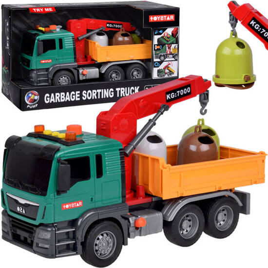 Truck Educational Garbage Truck + Garbage Bins Sound ZA5230