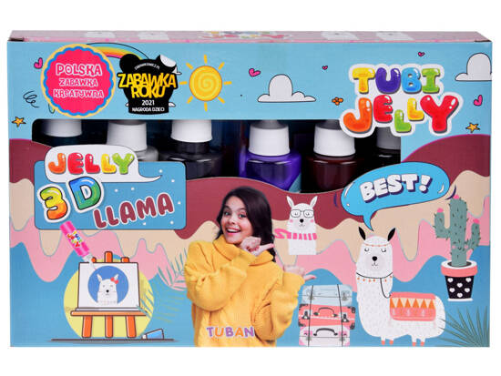 Tuban creative set Tubi Jelly Lama 6 colors 3D gel figures ZA4982