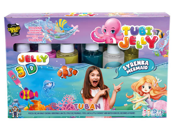 Tuban creative set Tubi Jelly Mermaid 6 colors gel figures ZA4981