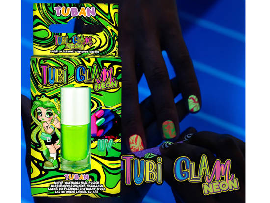 Tubi Glam nail polish GREEN NEON ZA4177