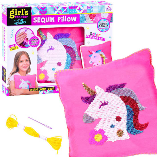 Unicorn pillow in sequins do-it-yourself ZA3213