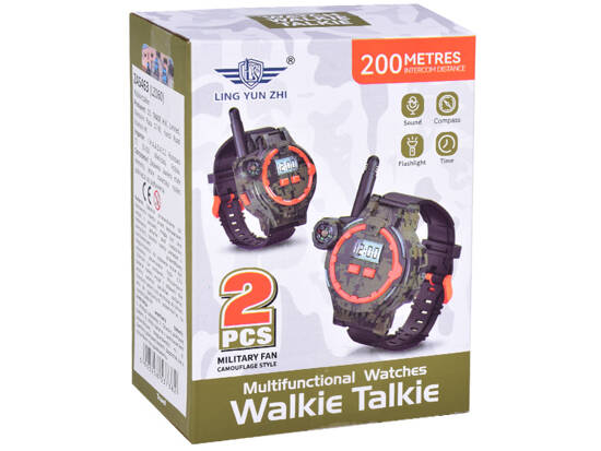 Walkie talkie 2 Multifunction watches Range 200m Compass ZA5463