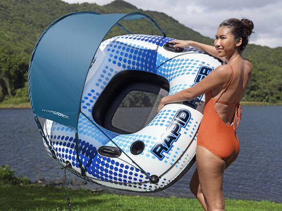 Wheel with backrest canopy Bestway inflatable pontoon 123cm 43725